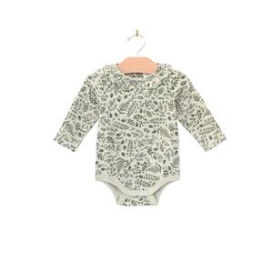City Mouse Studio Shirred Neck Loden Sprigs bodysuit